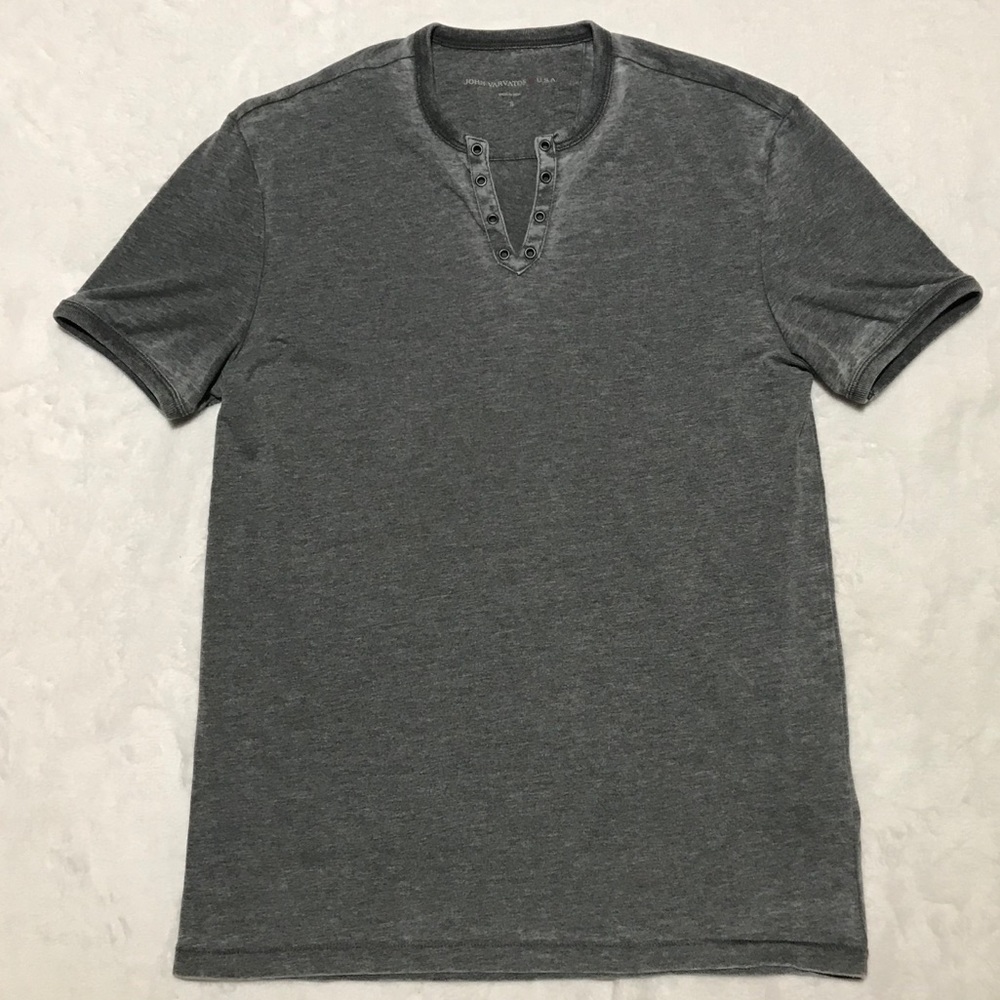 John Varvatos Slim fit SS Eyelet Henley.